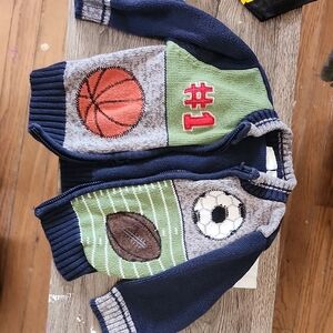 Kids Sports-Themed Knit Sweater